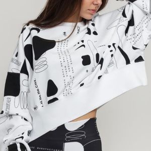 Nike NSW Futura Air Fleece Crop Crew Sweater (sz S)